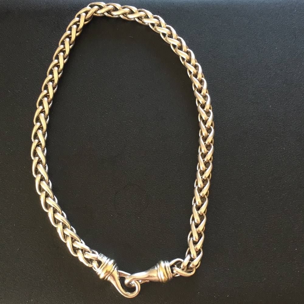 David Yurman silver necklace with gold